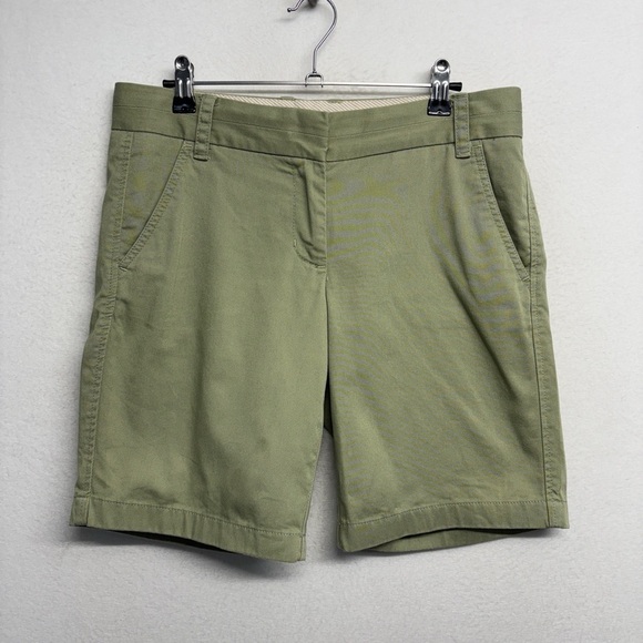 J crew broken in chino shorts cotton green 2 - Picture 1 of 6